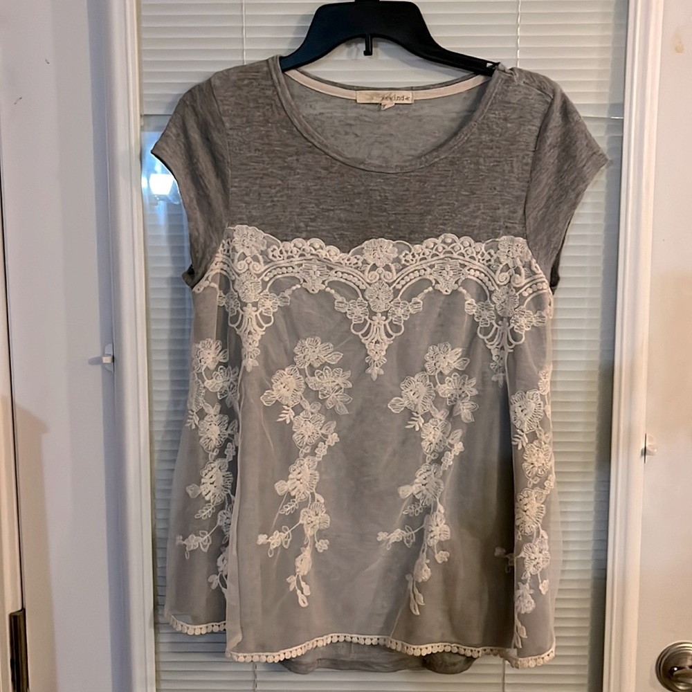 Adorable grey too with lace overlay